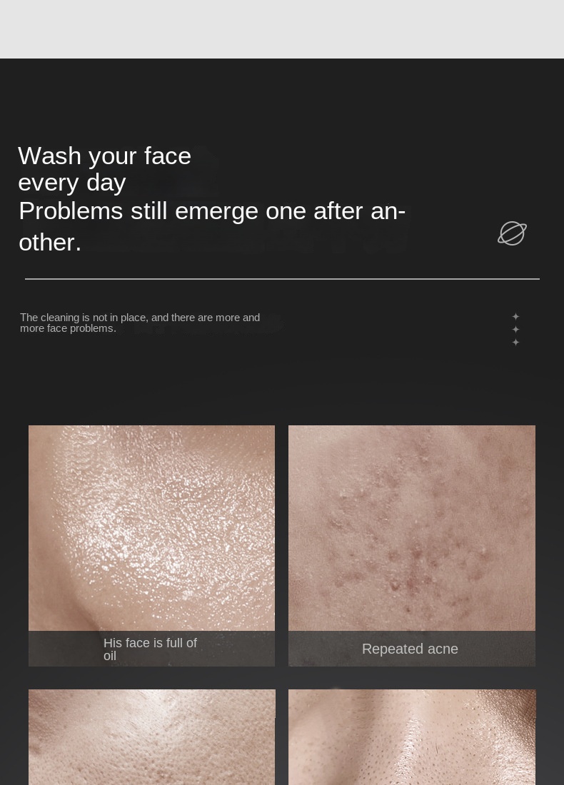 Men's sea salt cleansing cleanser 100g