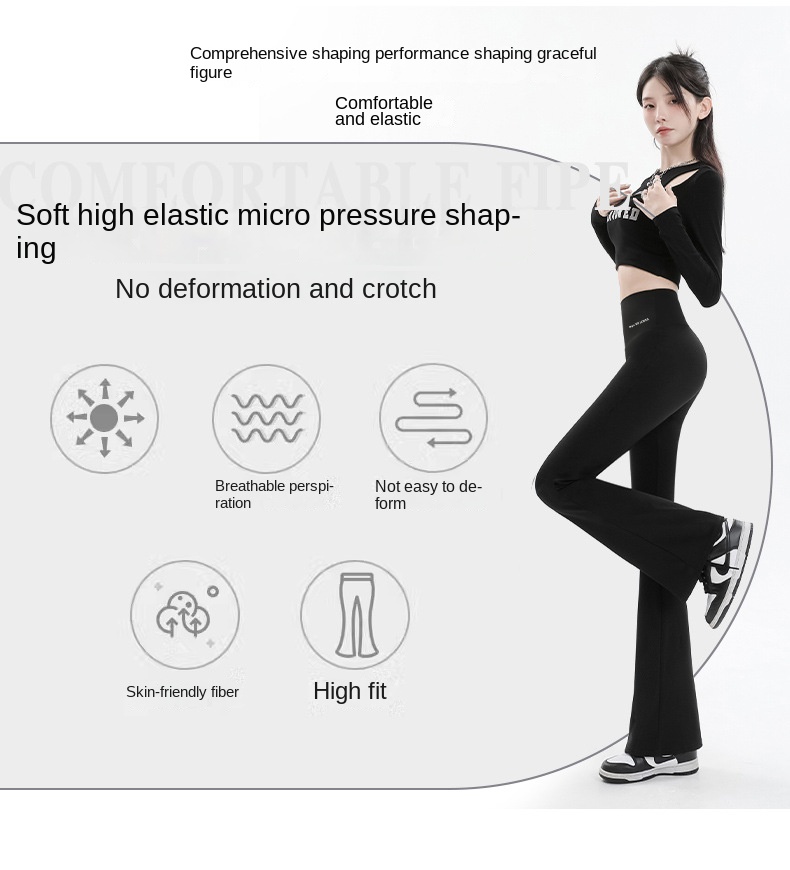 Slim High Waist Flare Pants