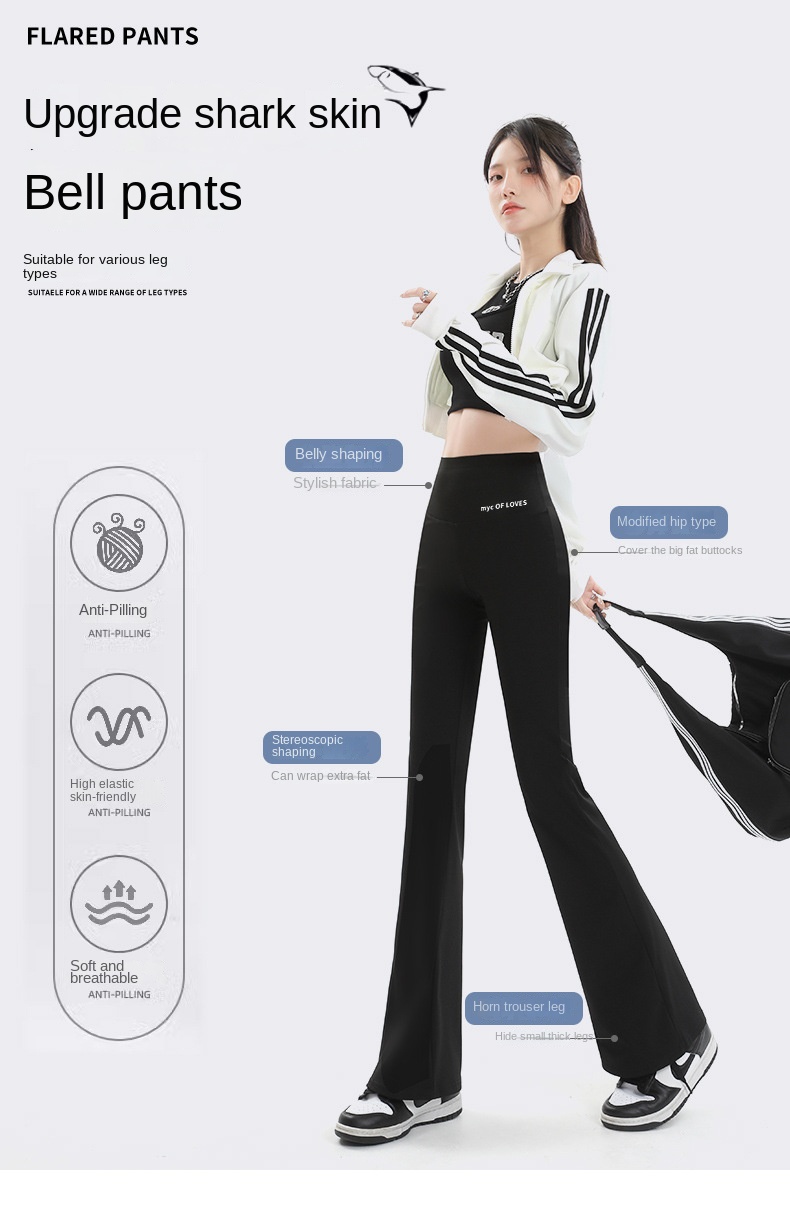 Slim High Waist Flare Pants