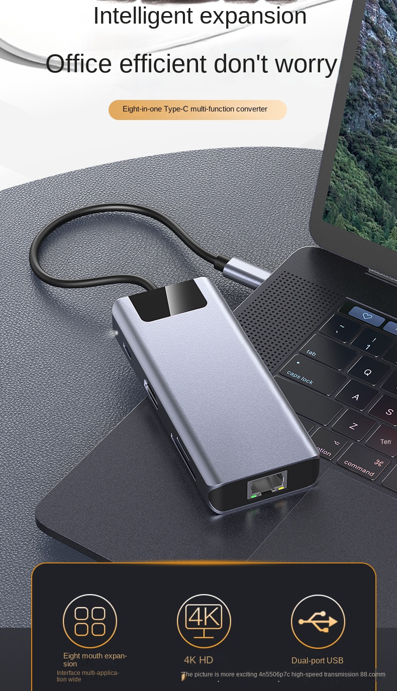 Type-C 8-in-1 Dock
