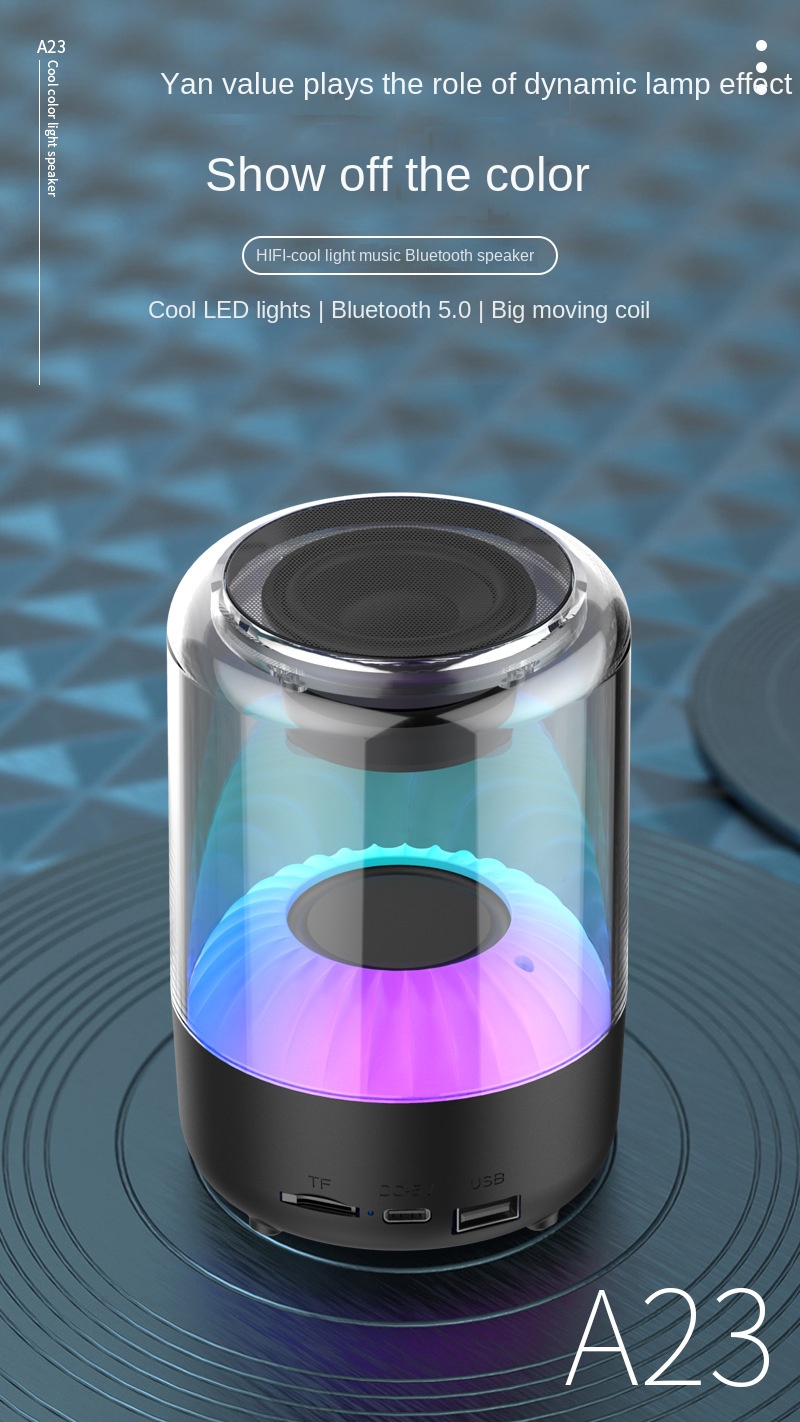 Wireless Bluetooth sound box with RGB lights