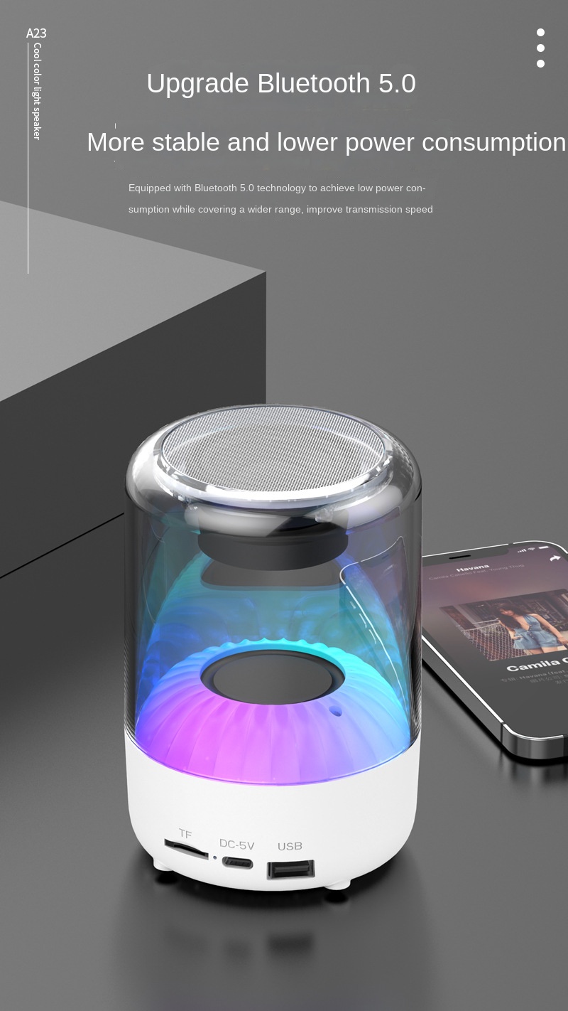 Wireless Bluetooth sound box with RGB lights