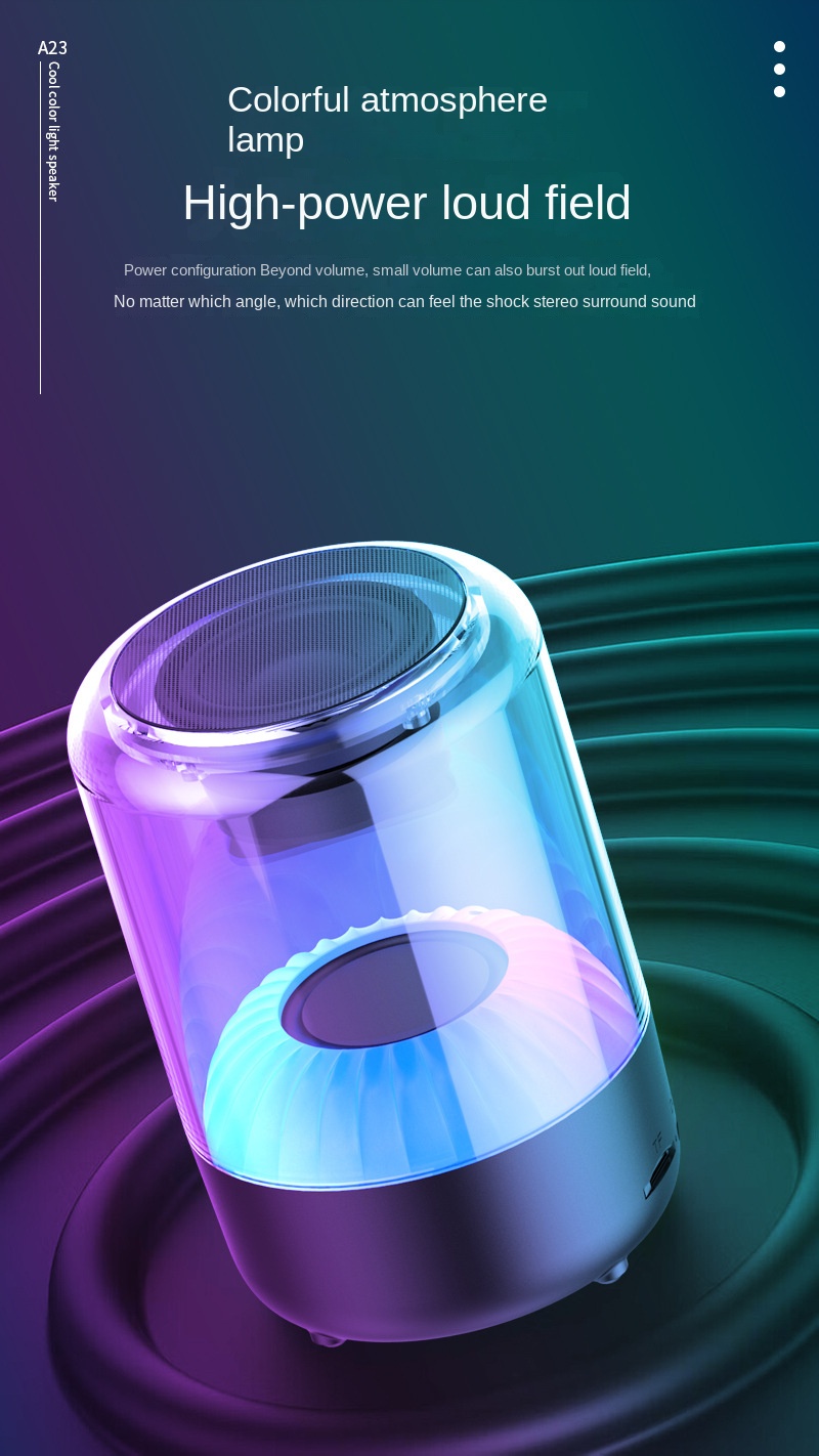 Wireless Bluetooth sound box with RGB lights