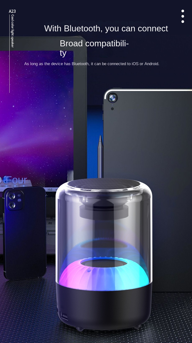 Wireless Bluetooth sound box with RGB lights