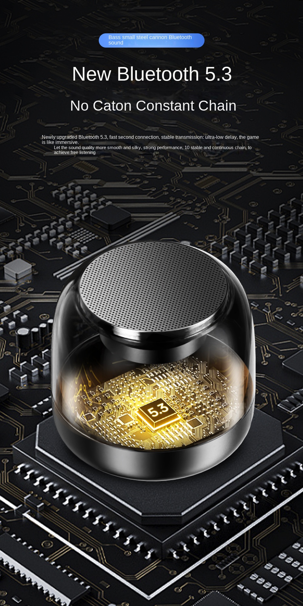Wireless Bluetooth sound box with RGB lights