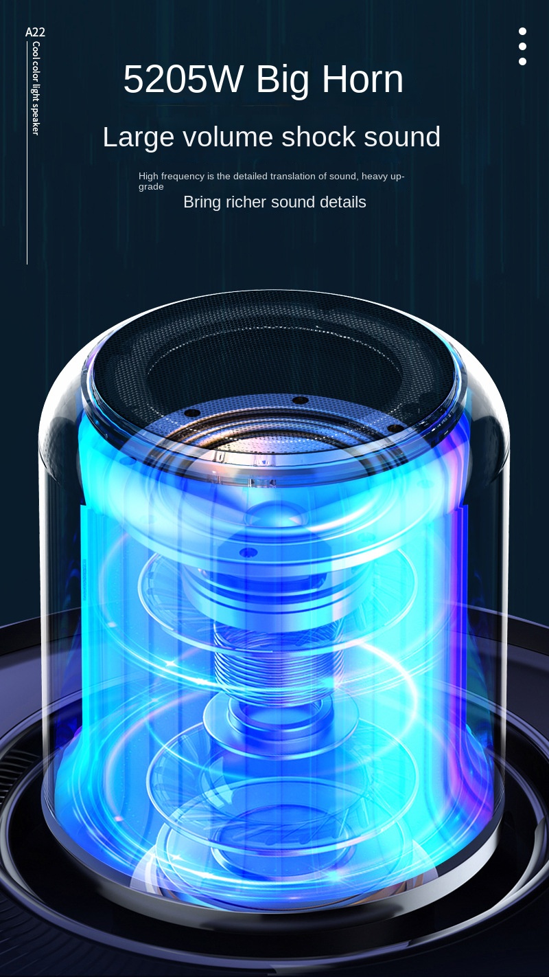 Wireless Bluetooth sound box with RGB lights