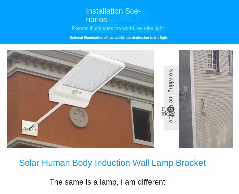 Solar Outdoor Wall Light IP65 Waterproof LED Solar Motion Sensor Light