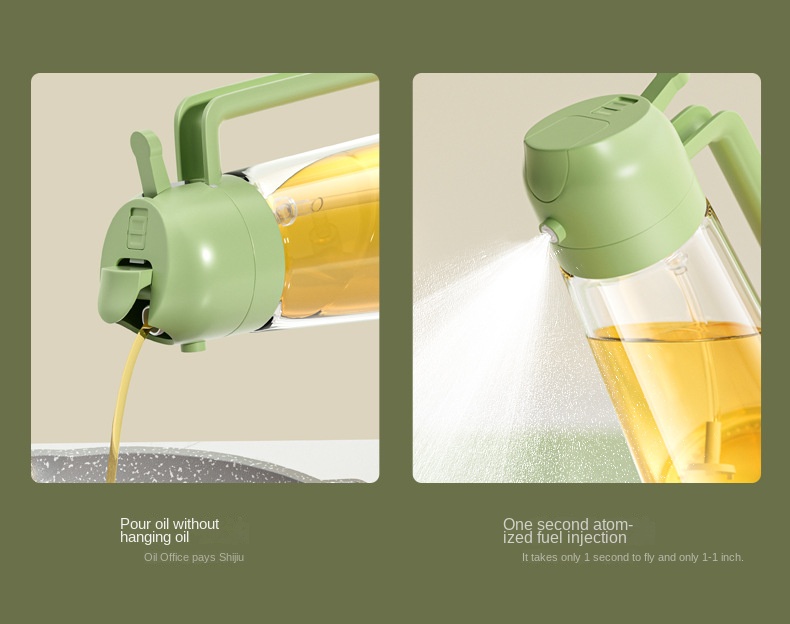 Glass Oil Sprayer Bottle for Kitchen, 470ml