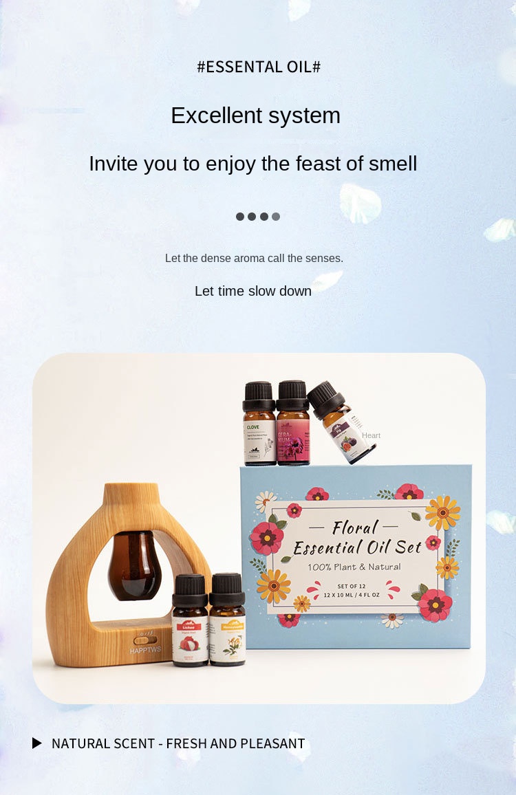 12-pc Flower Essential Oil Set