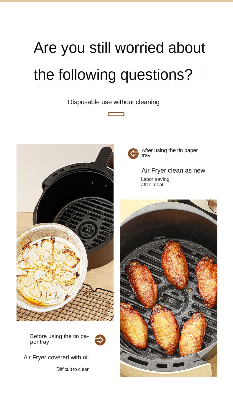 Air Fryer Disposable Tin Foil Pans
