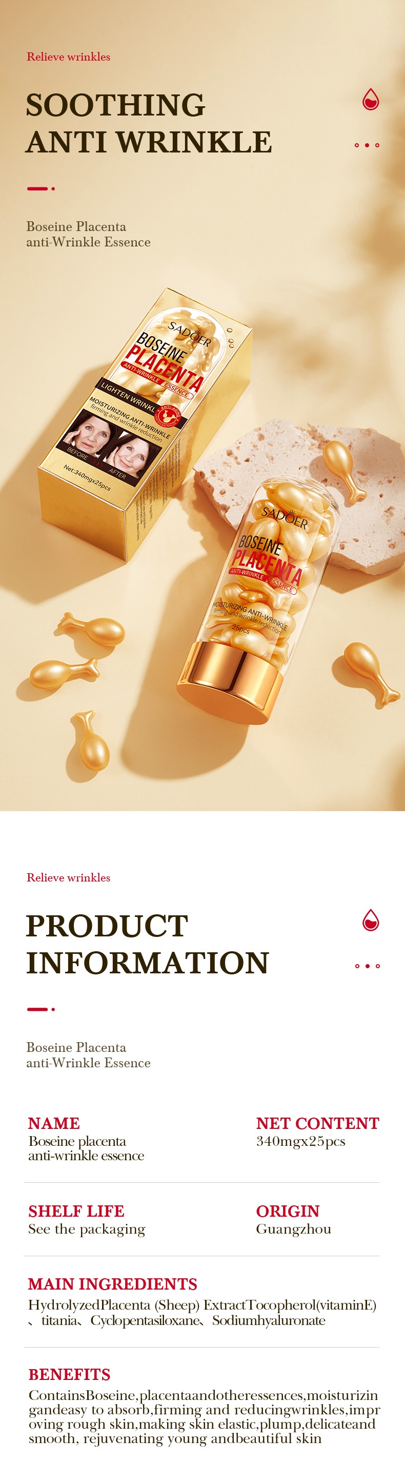 Placenta Anti-Wrinkle Capsules