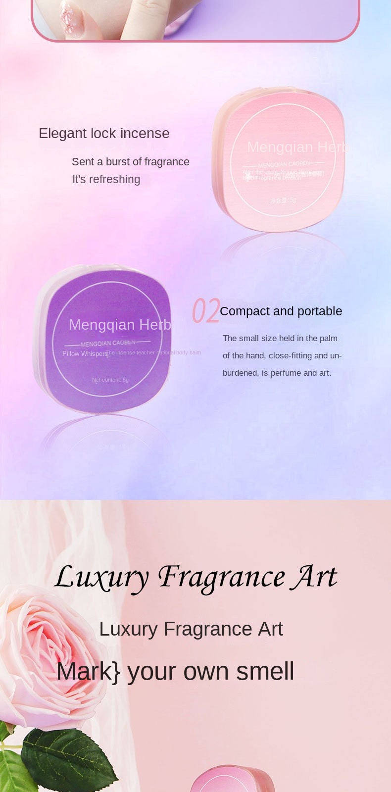 Portable Solid Perfume for Long Lasting Scent