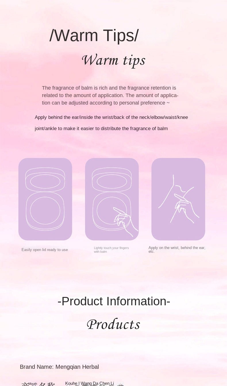 Portable Solid Perfume for Long Lasting Scent