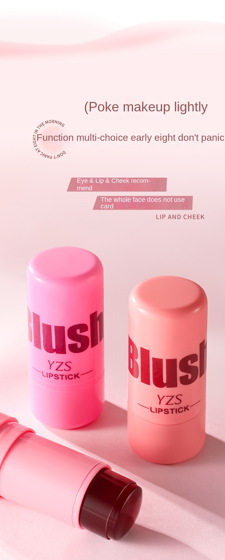 Crystal Cheek and Lip Dual-Use Blush Stick