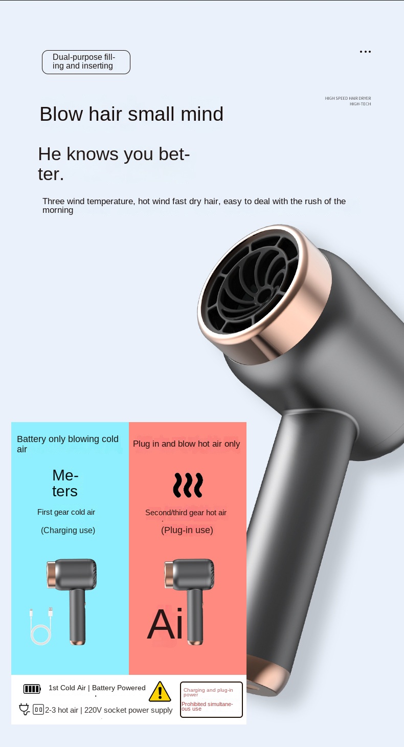 Wireless Hair Dryer