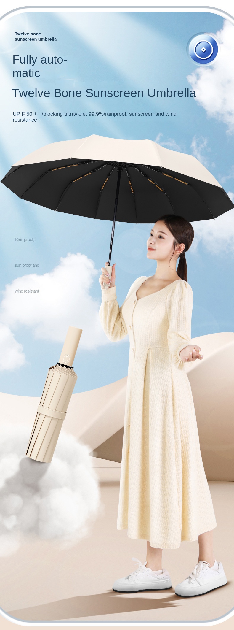 Automatic UV Sun Umbrella