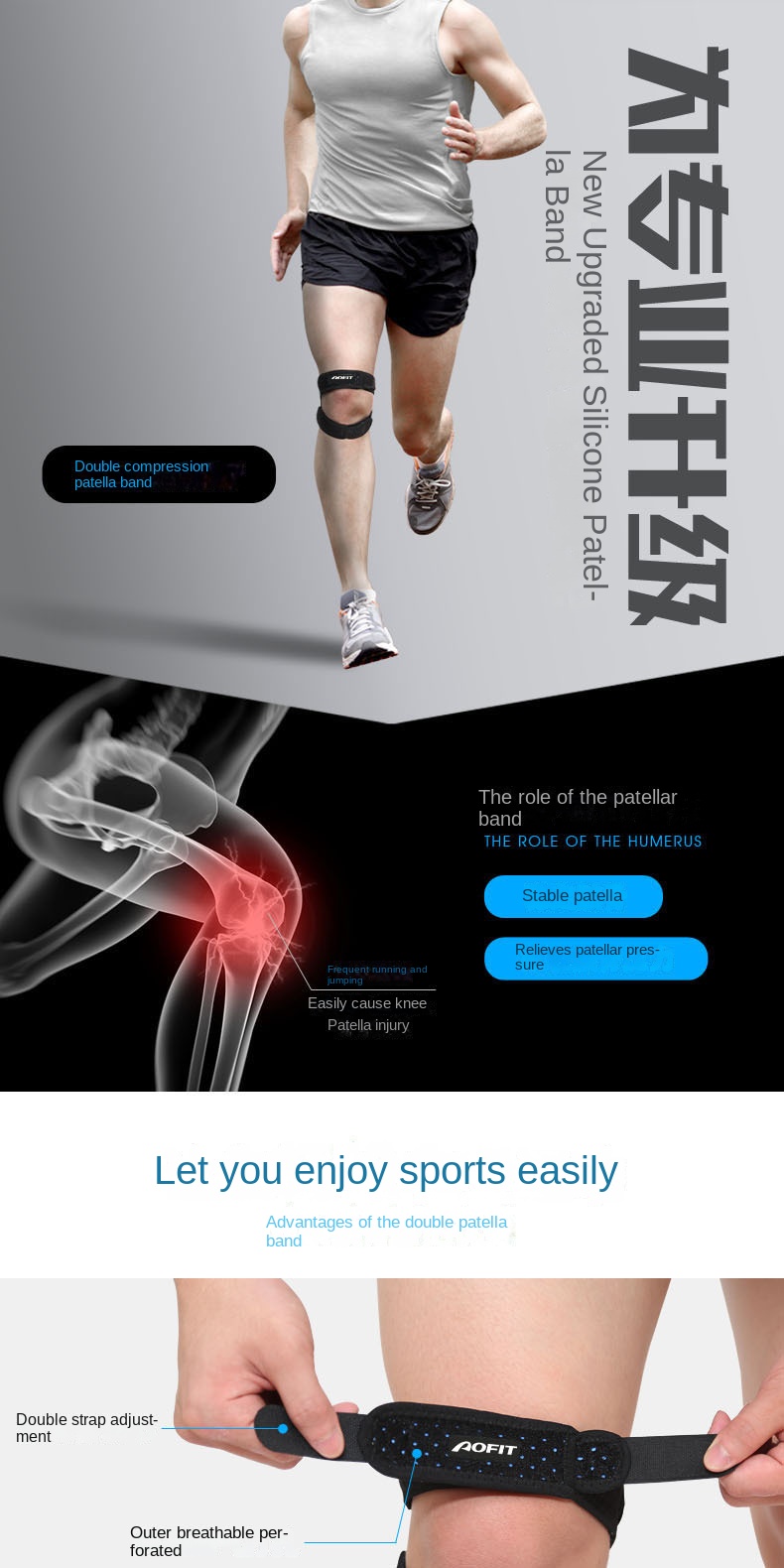 Knee Strap for Sports and Fitness