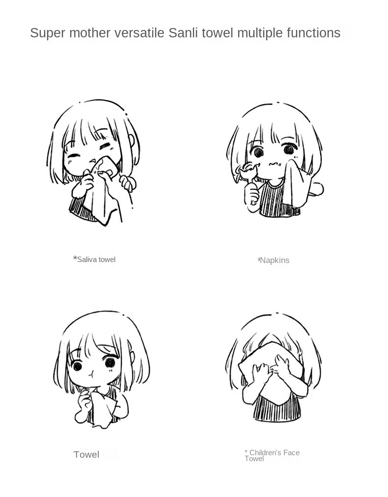 Cartoon Print Cotton Kids Towels Wholesale