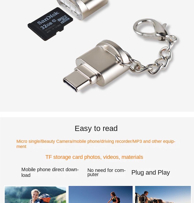 Mini Huawei Type-C OTG Card Reader