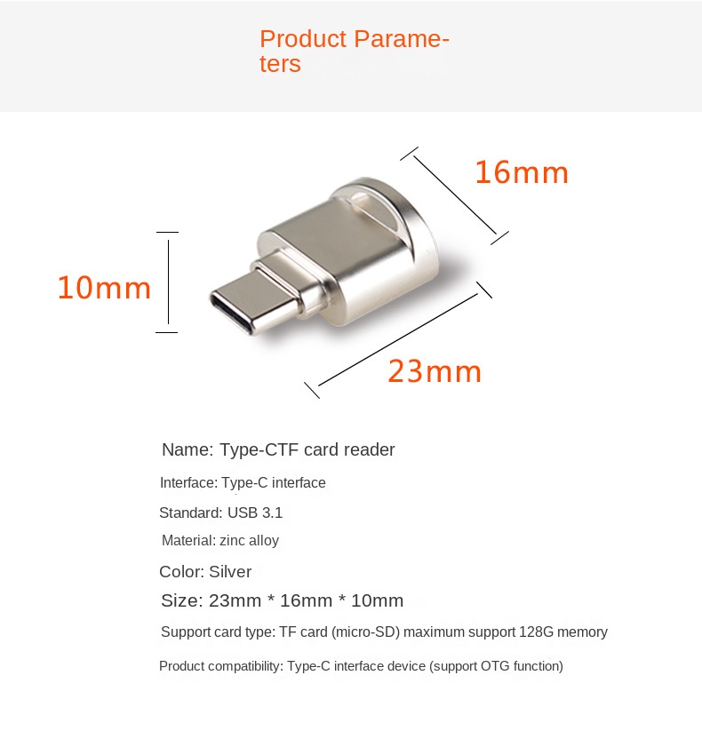 Mini Huawei Type-C OTG Card Reader