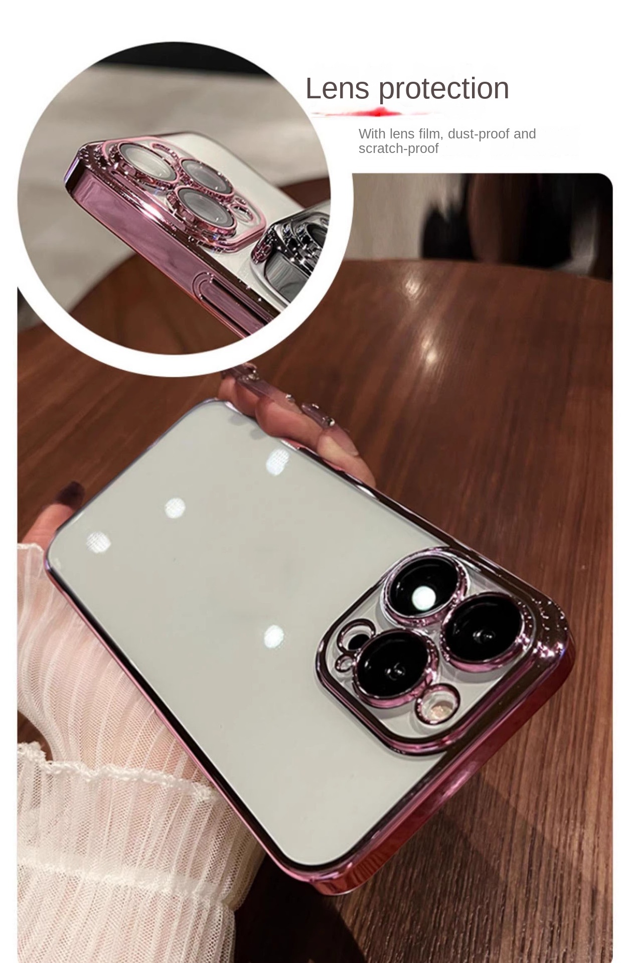 Clear Plating iPhone 15promax Case