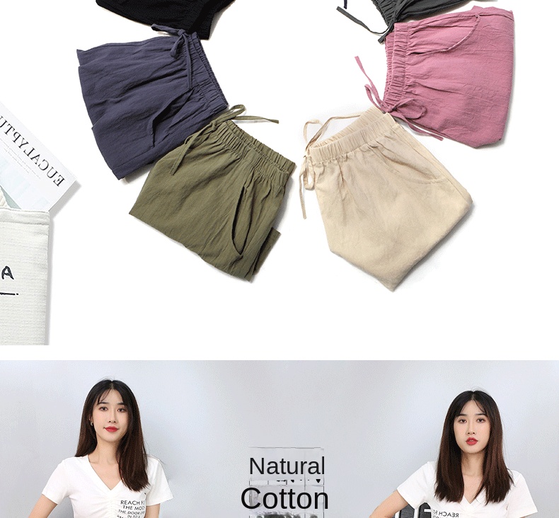 High Waist Linen Shorts