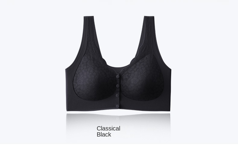 Lace Gathered Plus Size Bra