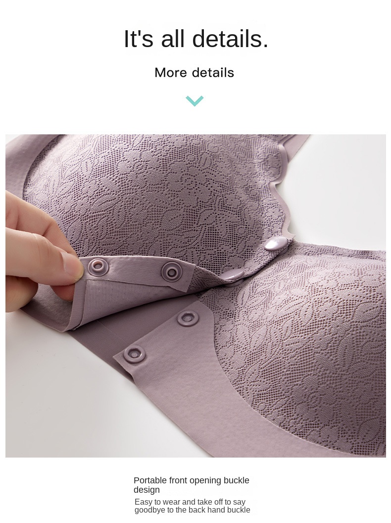 Lace Gathered Plus Size Bra