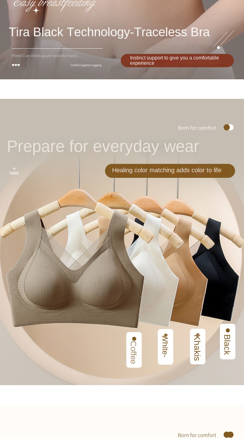 Backless Comfort Gathering Bra