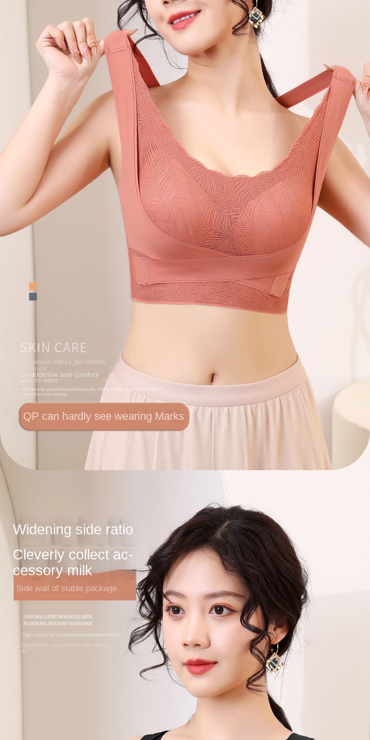 Lace Cross Strap Sports Bra Fem.