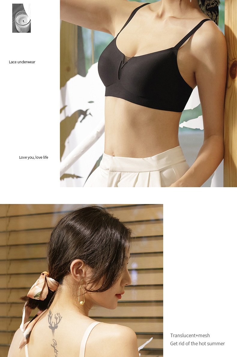 Delicate French Neckline Invisible Bra