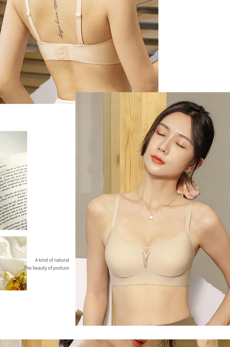 Delicate French Neckline Invisible Bra