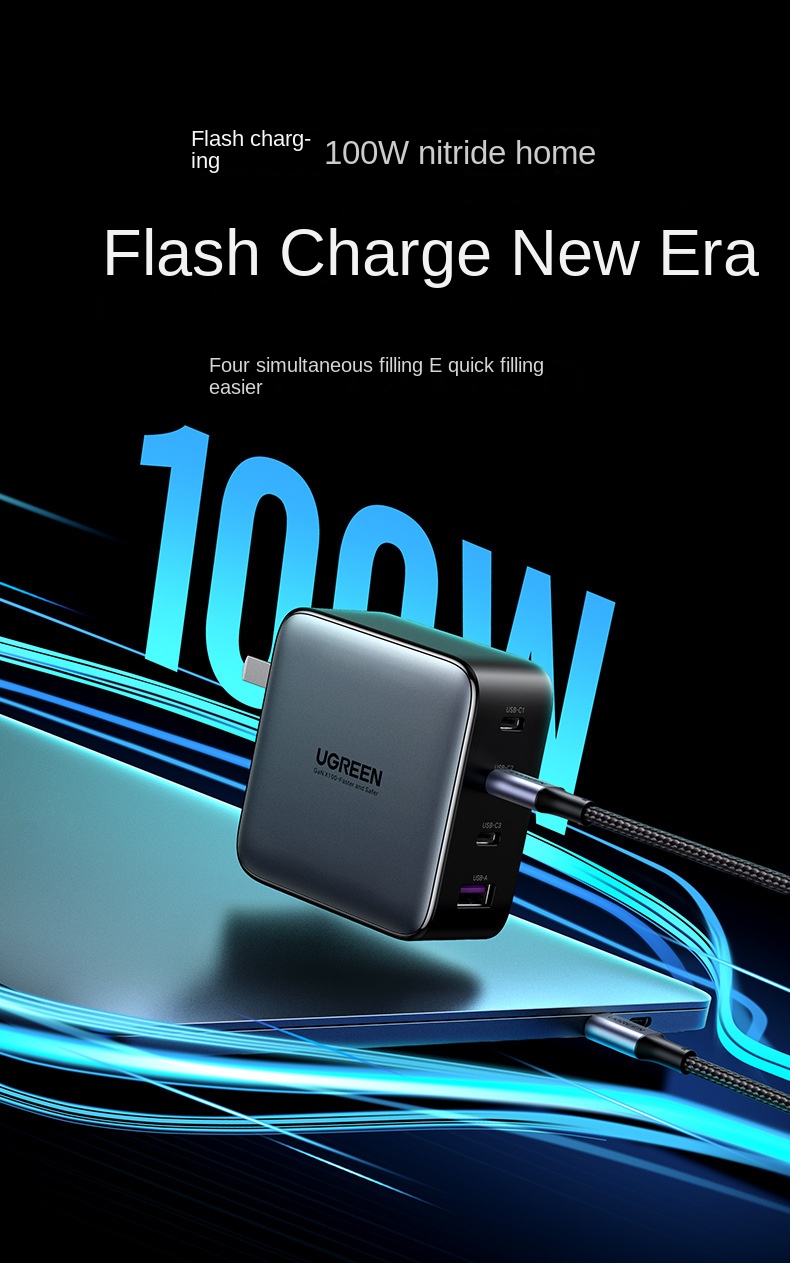 GaN 100W Charger PD Fast Charge