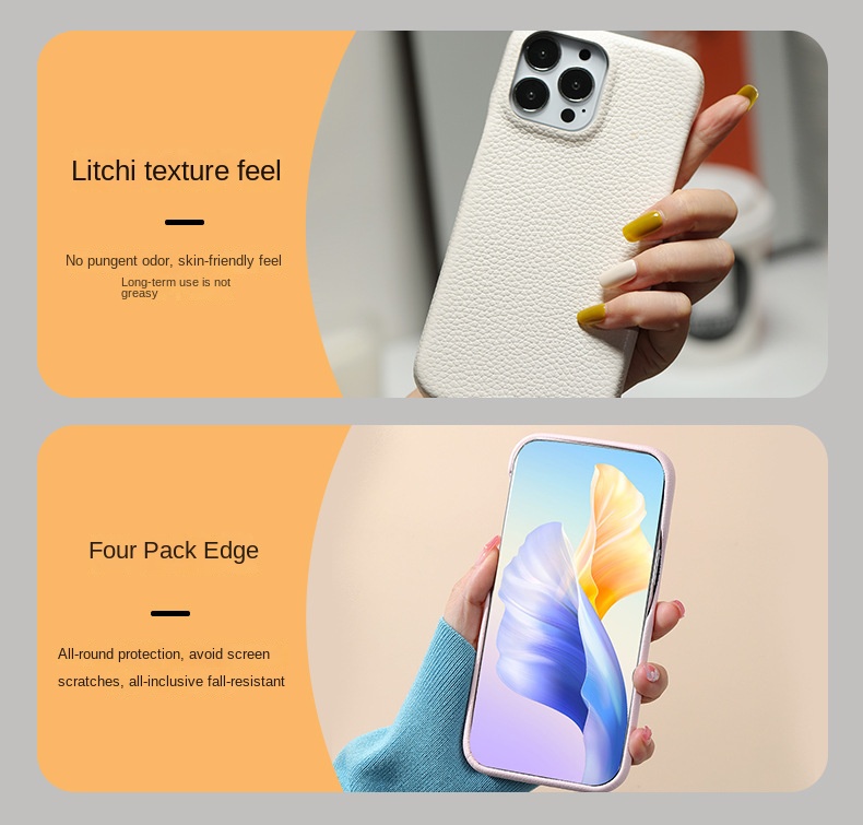 Litchi Texture PU Leather iPhone Case