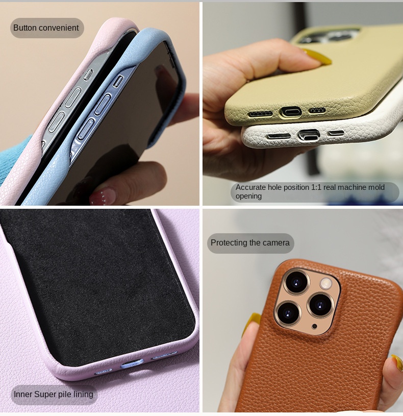 Litchi Texture PU Leather iPhone Case