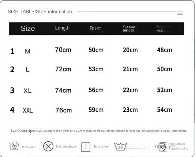 Oversize Summer Short Sleeve T-shirt
