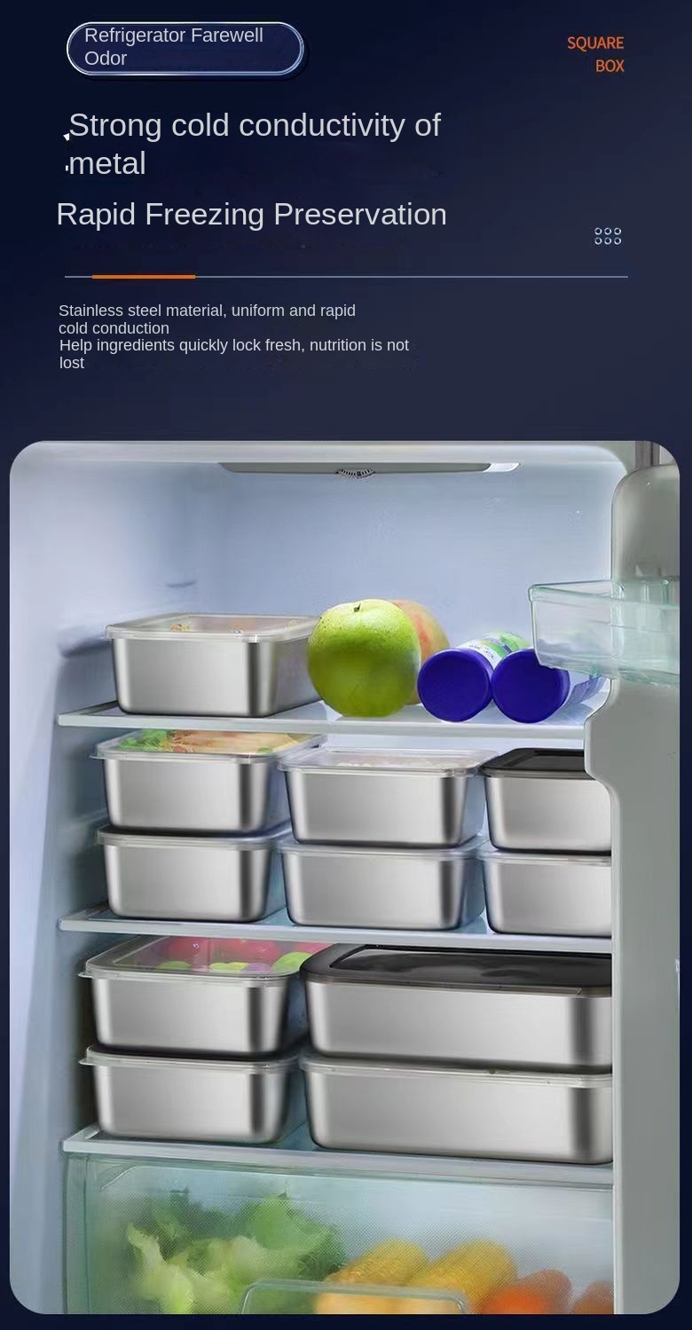 Stainless Steel Fresh-keeping Box with Lid