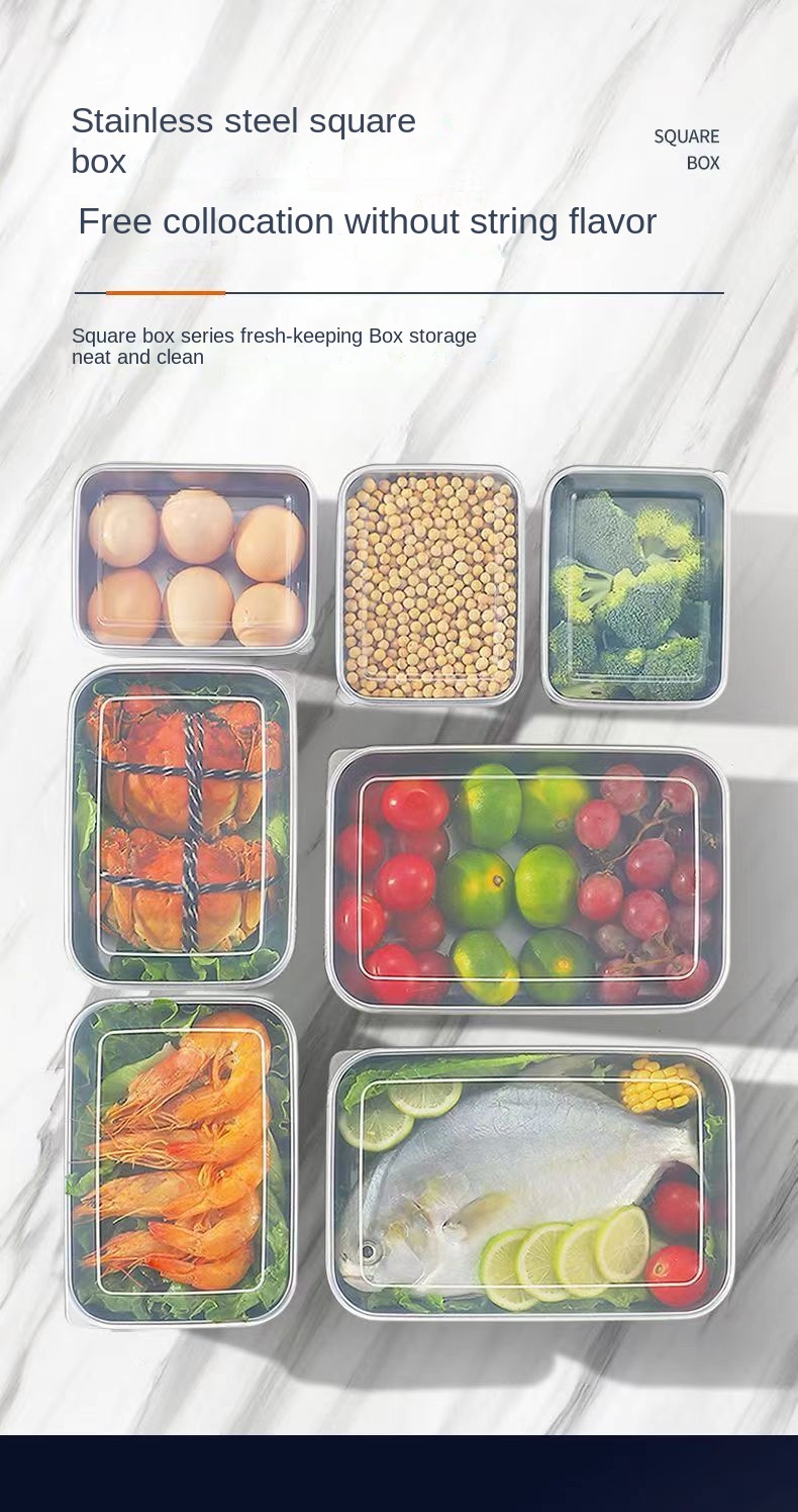 Stainless Steel Fresh-keeping Box with Lid