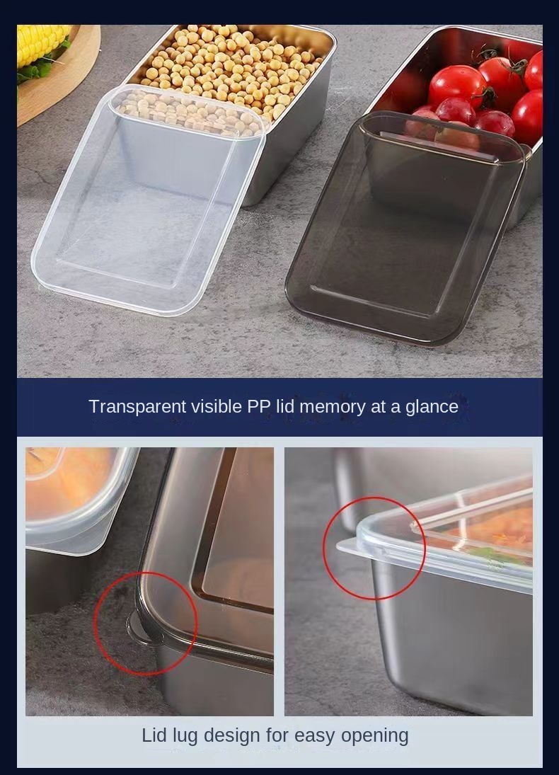 Stainless Steel Fresh-keeping Box with Lid