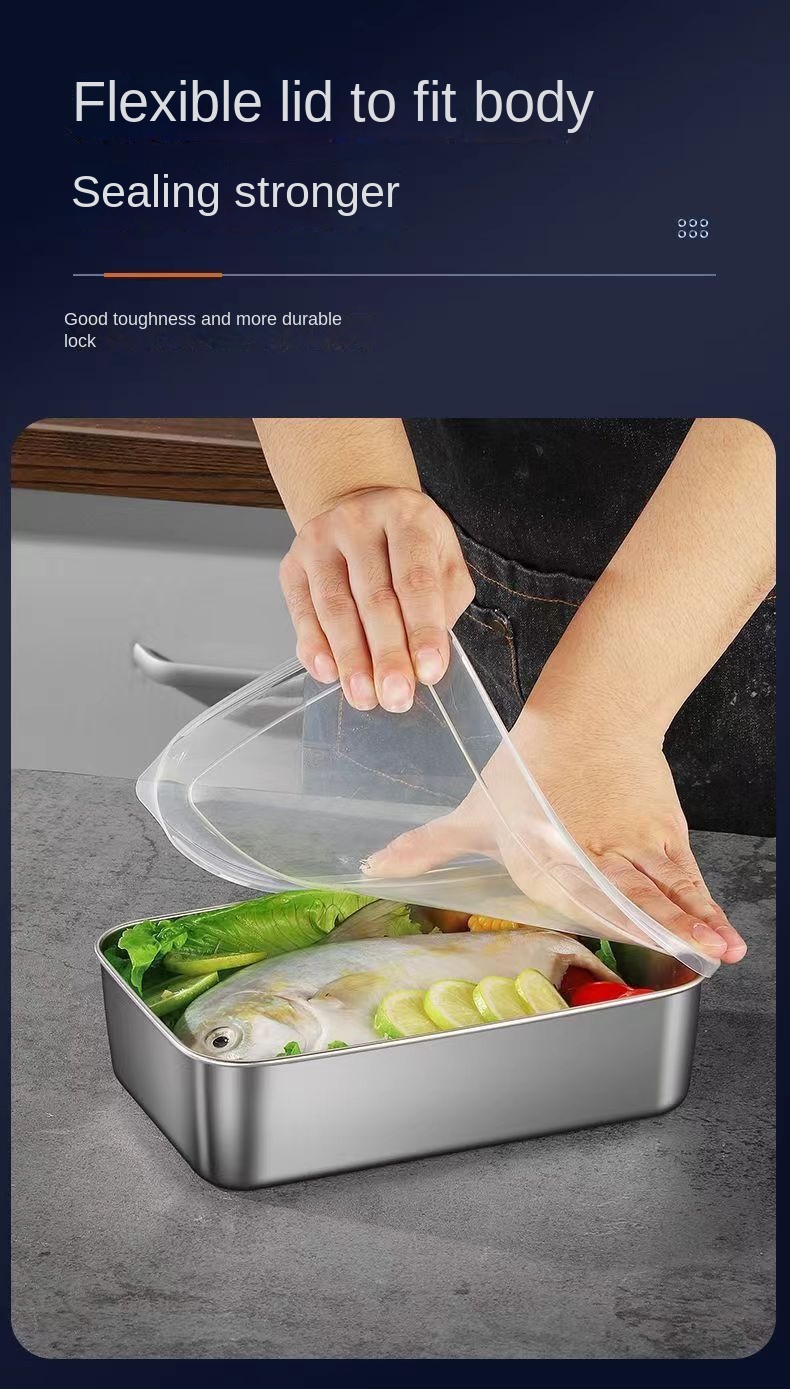 Stainless Steel Fresh-keeping Box with Lid