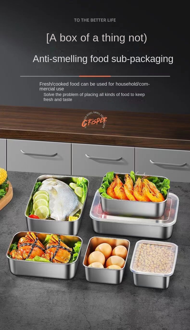 Stainless Steel Fresh-keeping Box with Lid