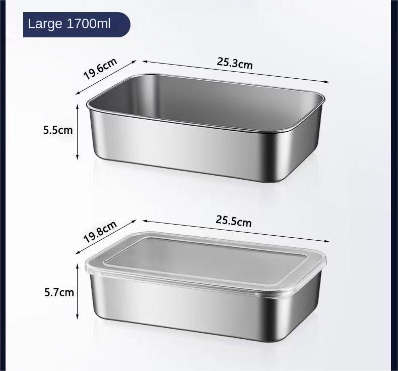 Stainless Steel Fresh-keeping Box with Lid