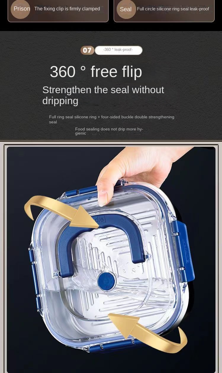Stainless Steel Square Lunch Box with Lid