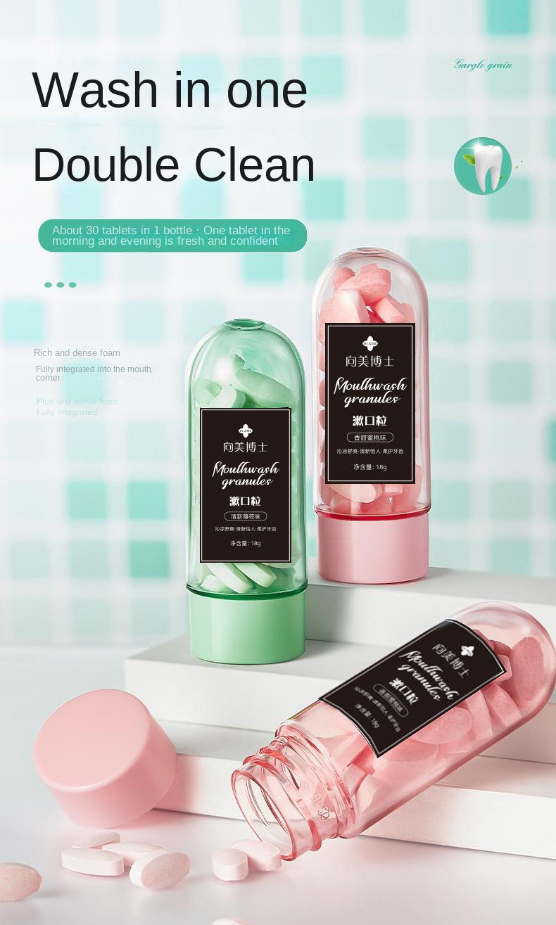 Portable Probiotic Tooth Cleaning Tablets