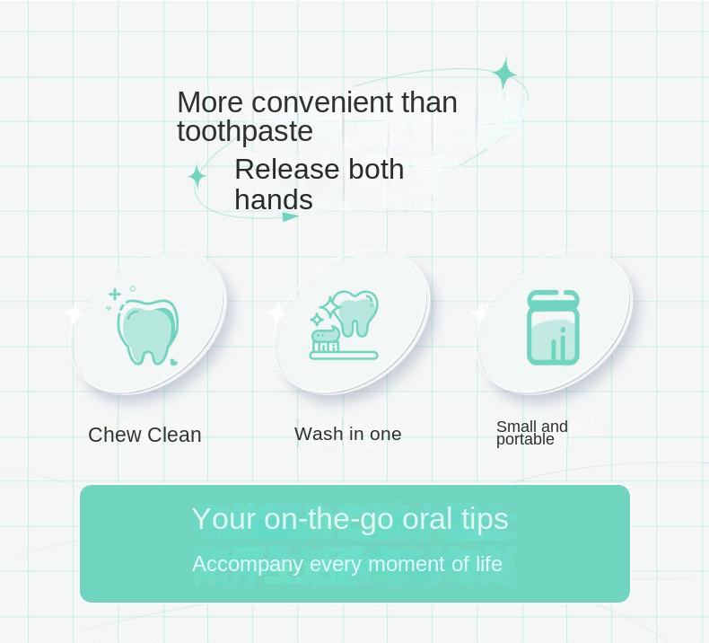 Portable Probiotic Tooth Cleaning Tablets