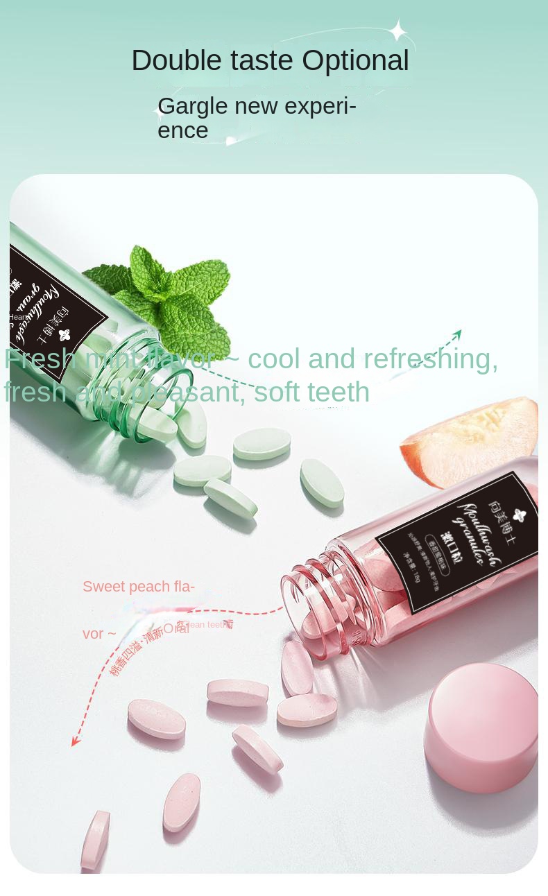 Portable Probiotic Tooth Cleaning Tablets