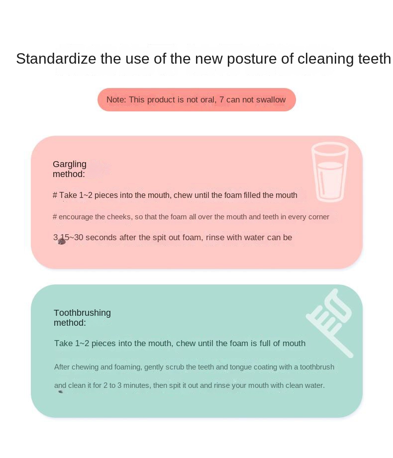 Portable Probiotic Tooth Cleaning Tablets