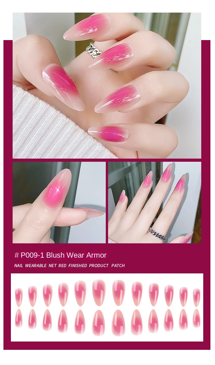 Influencer Style Reusable Nailed Blush Fake Nails