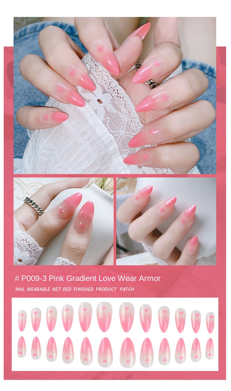 Influencer Style Reusable Nailed Blush Fake Nails