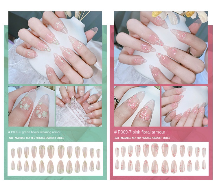 Influencer Style Reusable Nailed Blush Fake Nails